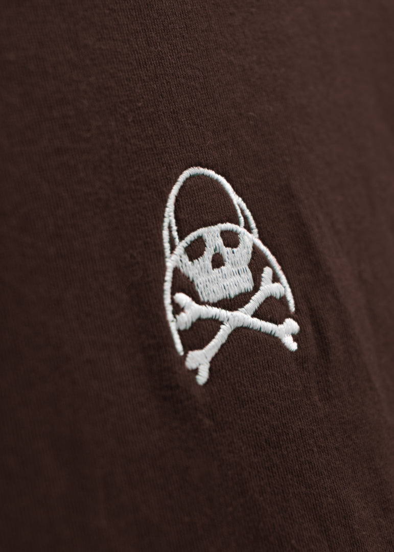 CAMISETA CUELLO BAJO PARA COSTALERO MARRÓN