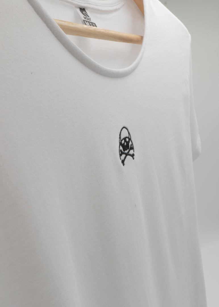 CAMISETA CUELLO BAJO PARA COSTALERO BLANCA