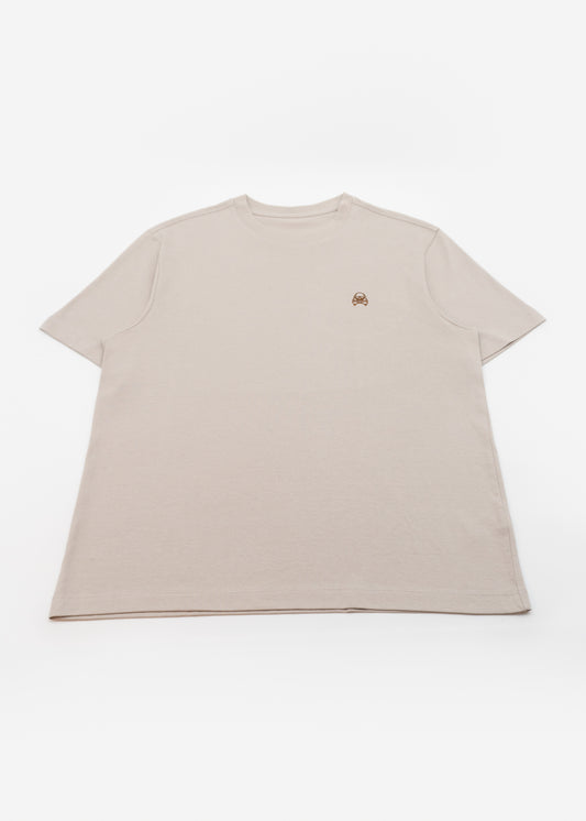 CAMISETA BORDADA BEIGE