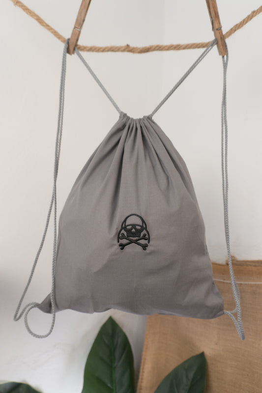 MOCHILA CUERDAS GRIS