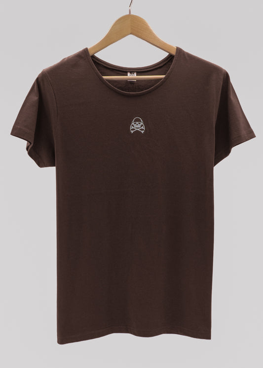 CAMISETA CUELLO BAJO PARA COSTALERO MARRÓN