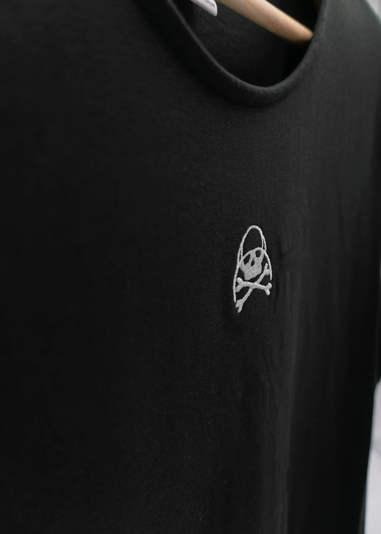 CAMISETA CUELLO BAJO PARA COSTALERO NEGRA