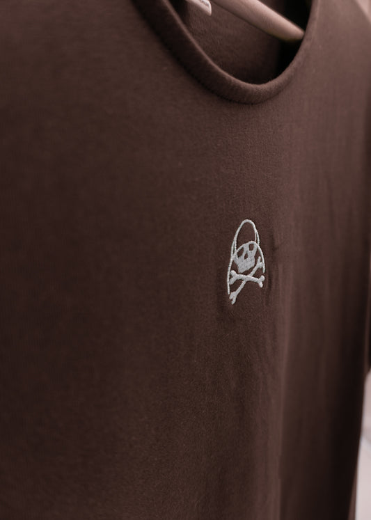 CAMISETA CUELLO BAJO PARA COSTALERO MARRÓN