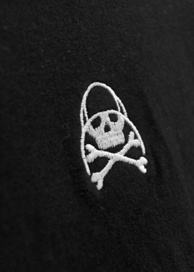 CAMISETA CUELLO BAJO PARA COSTALERO NEGRA