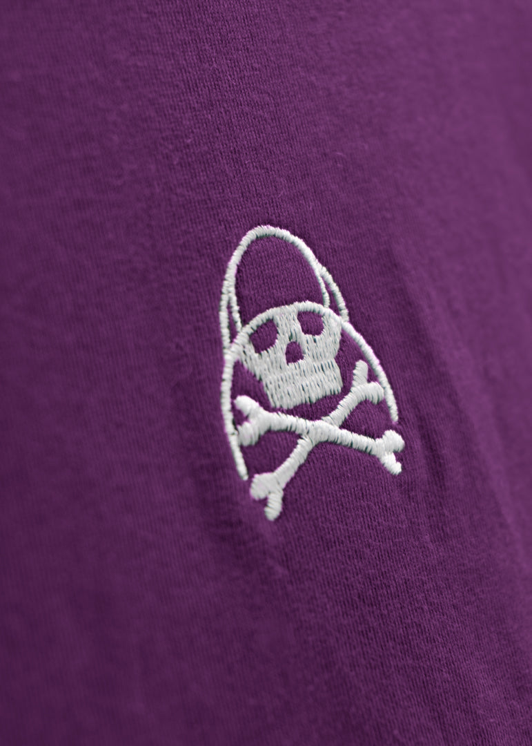 CAMISETA CUELLO BAJO PARA COSTALERO MORADA