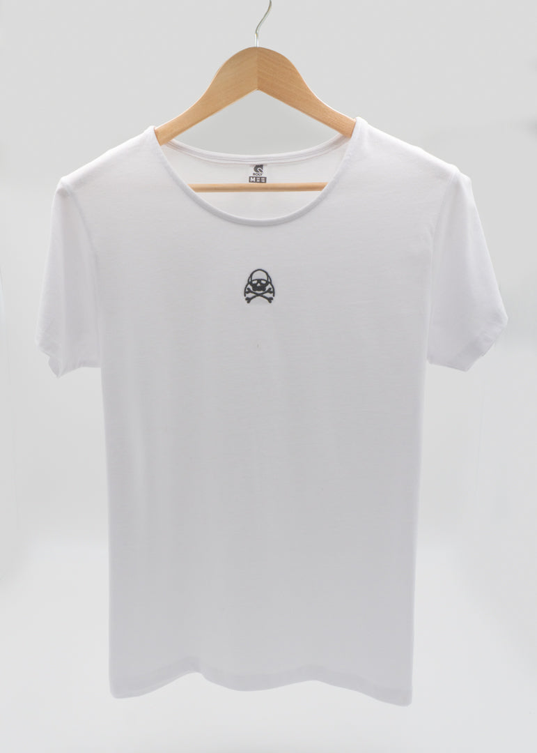 CAMISETA CUELLO BAJO PARA COSTALERO BLANCA