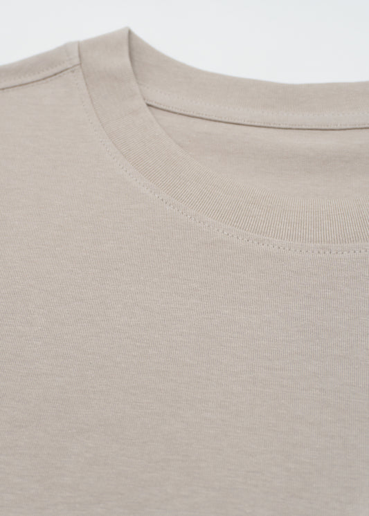 CAMISETA BORDADA BEIGE