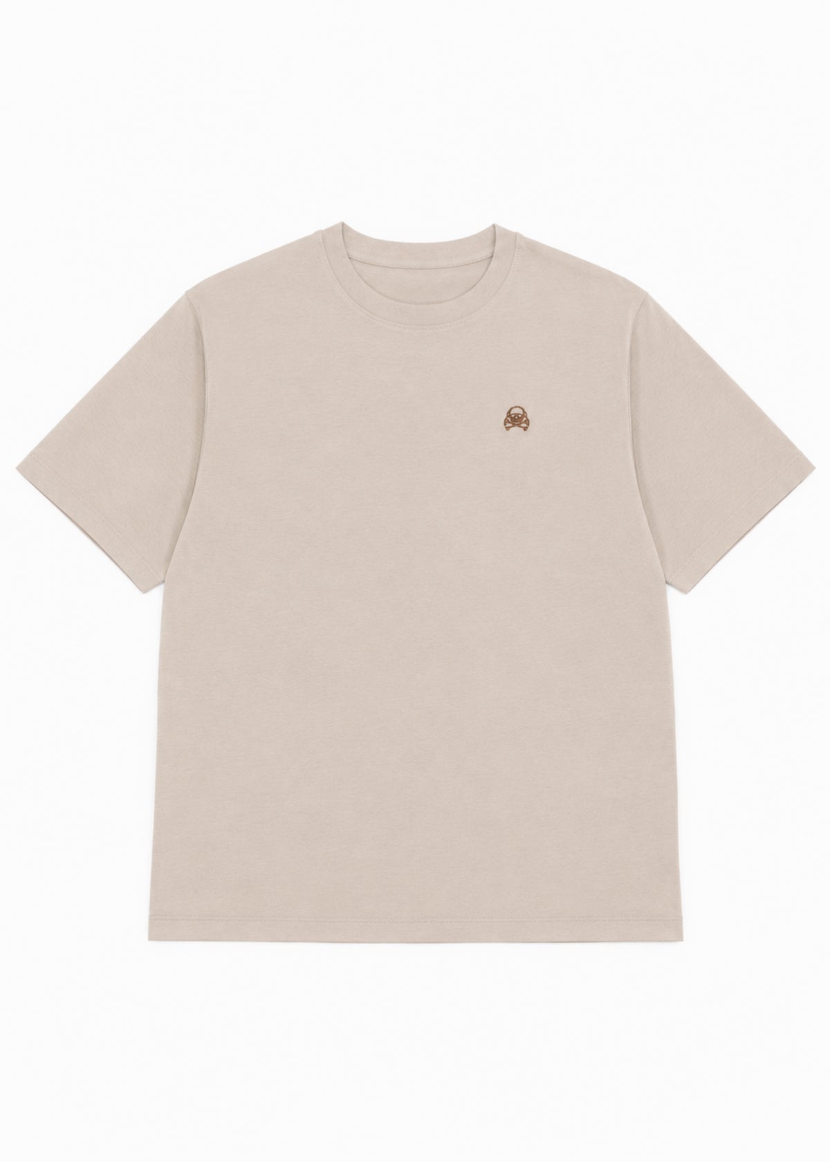 CAMISETA BORDADA BEIGE
