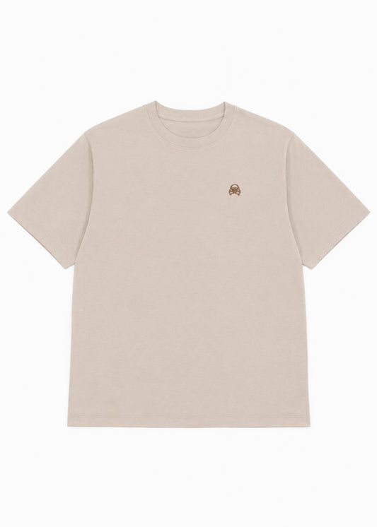 CAMISETA BORDADA BEIGE