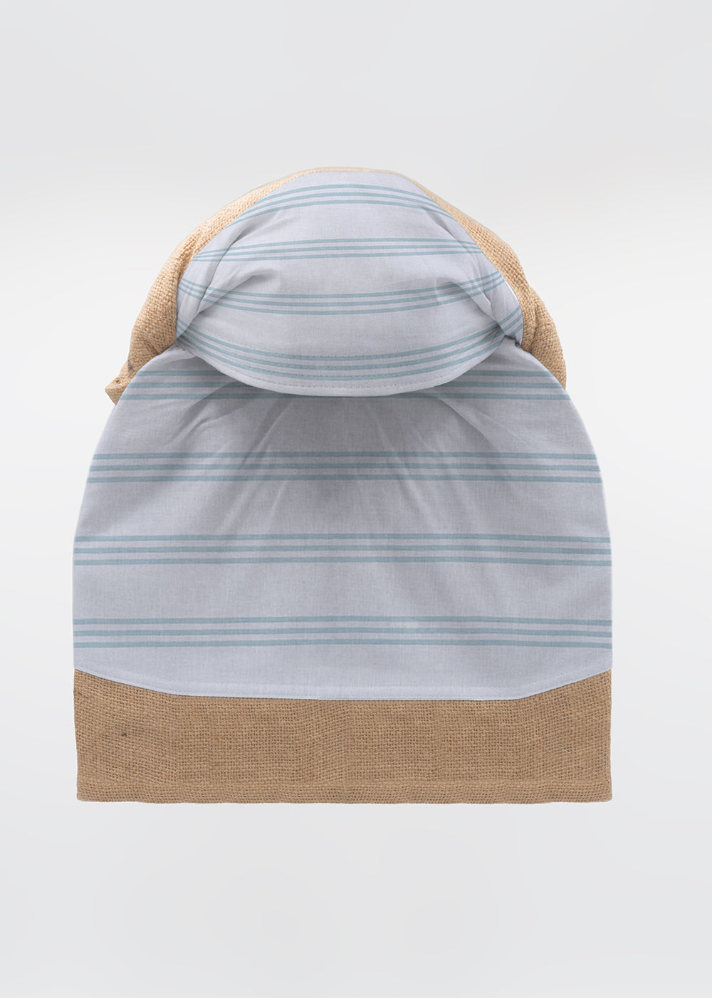 Costal algodón "L" Raya Verde y Blanca